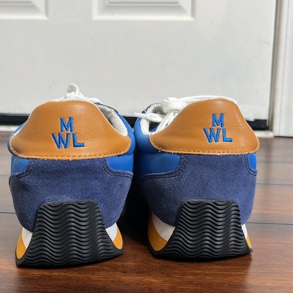 Madewell MWL Kickoff Sneakers Unisex Men 7.5M Womens 9 Blue Suede Retro Mint - Picture 5 of 10